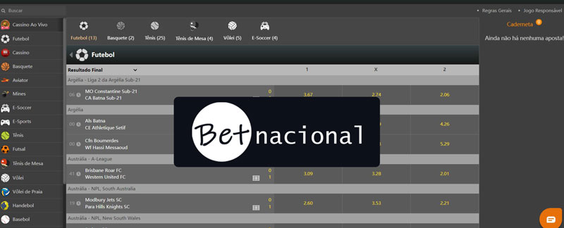 Bet Nacional Bônus de Casino